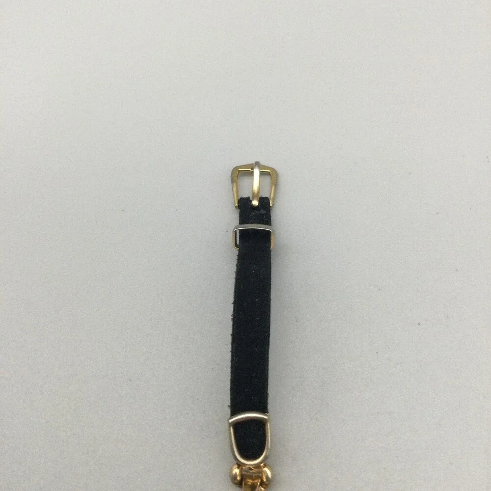 Vintage Hamilton Womens Watch 14mm 14K Gold Manual Wind Leather Band